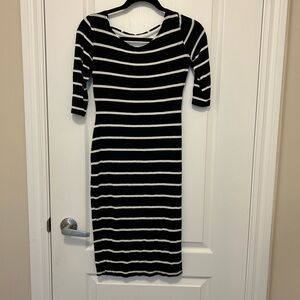 Black and White Striped Dress